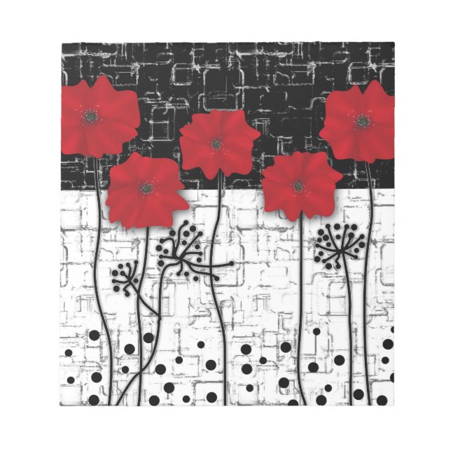 Red poppies notepad (Front)