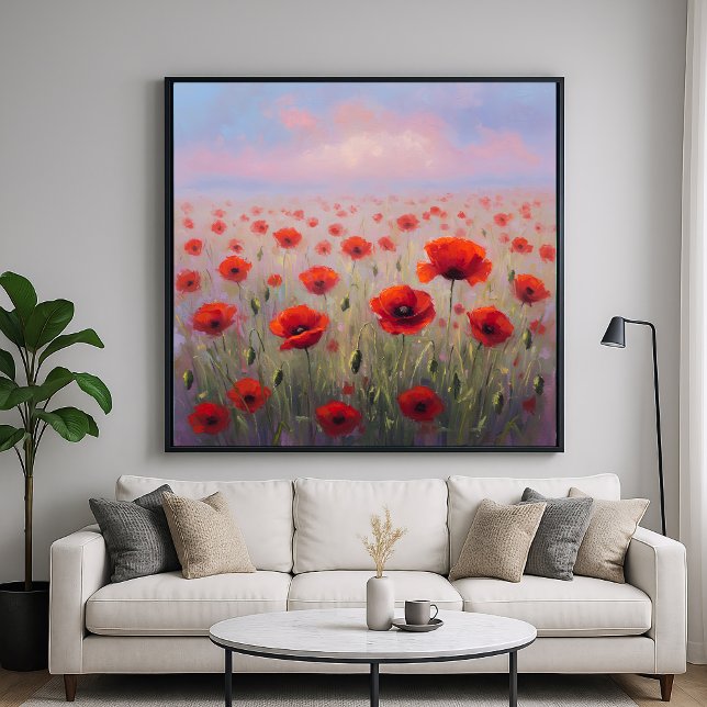 Red Poppies - Painterly Style Floral Art Poster (Creator Uploaded)