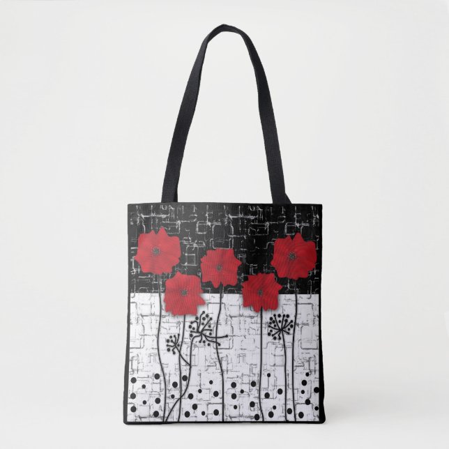 Red poppies ,poppies , red flowers tote bag (Front)