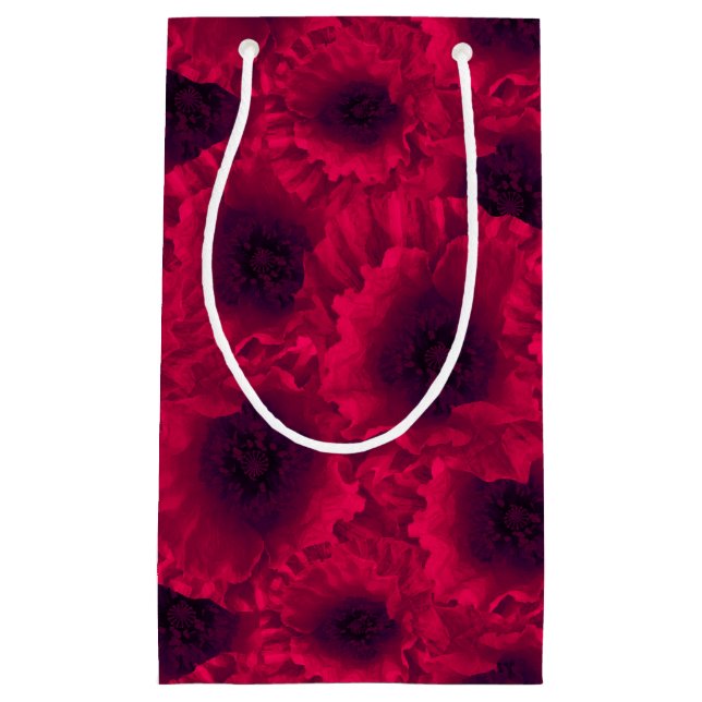 Red poppies , poppy small gift bag (Front)