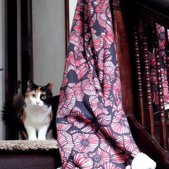 Red Poppies Red Flowers poppy flower Summer Garden Sherpa Blanket (Creator Uploaded)