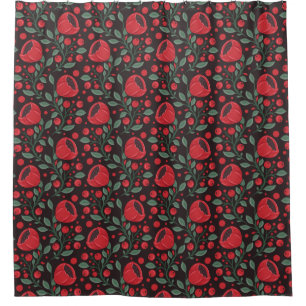 Red poppies shower curtain