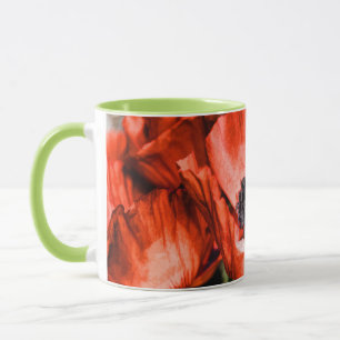 Red Poppies & Stamen Flowers Flora Art Gifts Mug