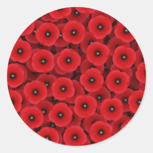 Red Poppies Stickers