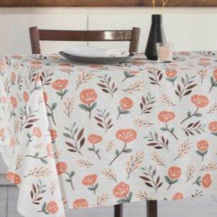 Red Poppies Tablecloth in Nordic Style