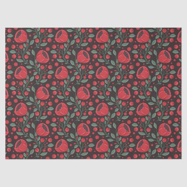 Red poppies tissue paper (Front)