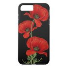 Red Poppies Vintage Botanical