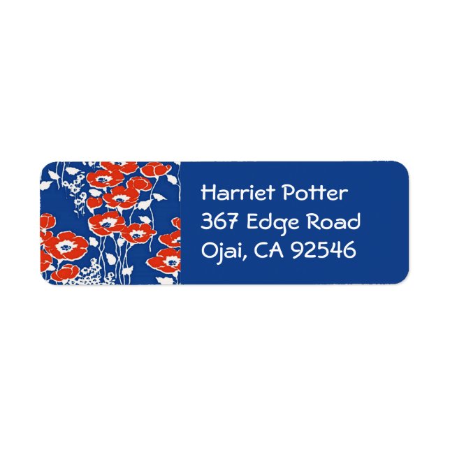 Red Poppies Vintage Wallpaper Fine Floral Art (Front)