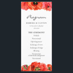 Red poppies watercolor wedding programme<br><div class="desc">A beautiful wedding suite with red poppies. Those beautiful watercolor wildflowers are perfect for a modern and romantic floral wedding,  simple yet elegant. You can easily change the colour of the text or the background as you like.</div>