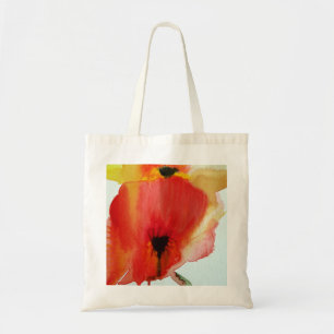 Red Poppies watercolour modern floral art Tote Bag