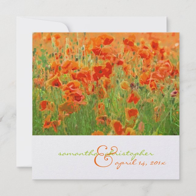 Red Poppies/wedding Invitations (Front)