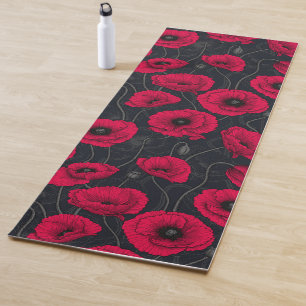 Red Poppies Yoga Mat