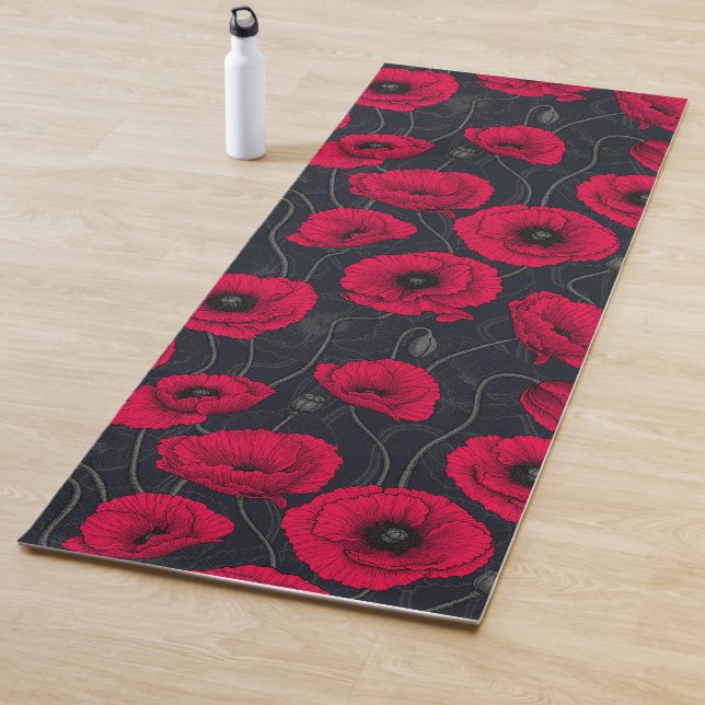 Red Poppies Yoga Mat (In Situ)