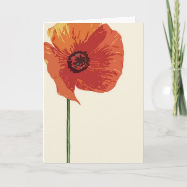 Red Poppy 2 Card (Front)