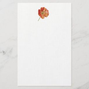 Red Poppy 5.5" x 8.5" Stationery