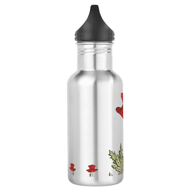 Red Poppy 710 Ml Water Bottle (Left)