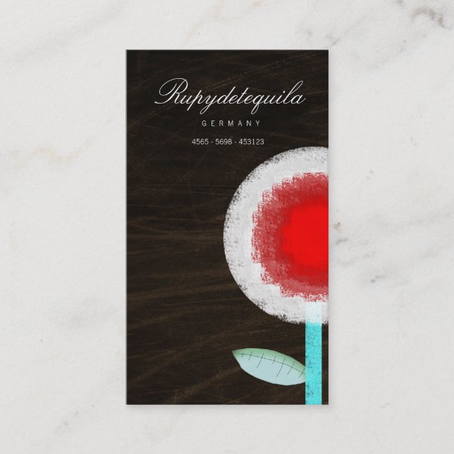 Red Poppy Business Card (Front)