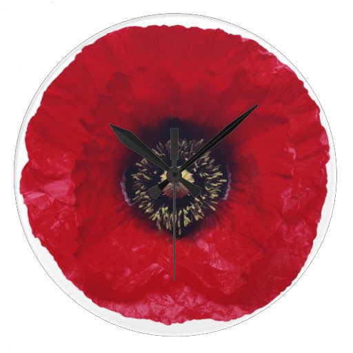 Image of Red Poppy Clock