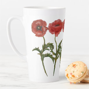 Red Poppy Collection Latte Mug