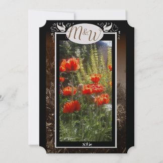 Red Poppy Feilds Flower Shower Invites