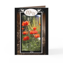 Red Poppy Feilds Monogram Flower Thank You
