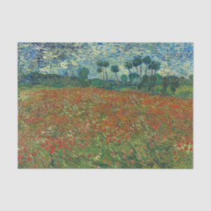 Red Poppy Field by Vincent Van Gogh Tissue Paper