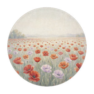 Red Poppy Field Wildflower Meadow Cutting Board