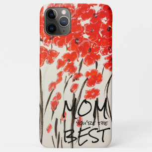 Red Poppy Fields phone cases