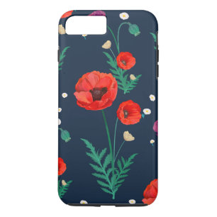 Red Poppy Floral Design iPhone 8 Plus/7 Plus Case