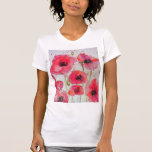 Red Poppy floral Watercolor Art Flower Pattern T-Shirt<br><div class="desc">Red Poppy floral Watercolor Art Flower Pattern T-Shirt. Designed from my original watercolor paintings.</div>