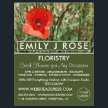 Red Poppy, Floristry Advertising Flyer<br><div class="desc">Red Poppy,  Florist,  Floristry Advertising Flyer by The Business Card Store.</div>