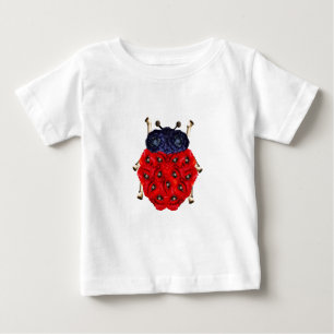 Red Poppy Flower Beetle Graphic Baby T-Shirt