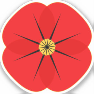 Red Poppy Flower Commemorative Design