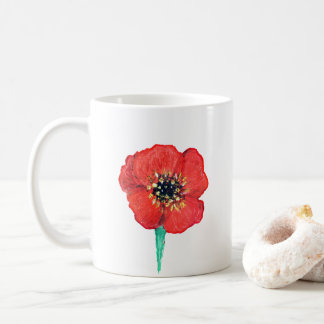 Red poppy flower,  Floral Classic Zazzle Coffee Mug