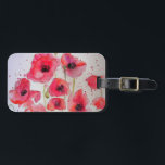 Red Poppy Flower Floral Watercolor Luggage Tag<br><div class="desc">Red Poppy Flower Floral Watercolor Luggage Tag.  A glorious floral luggage tag design. Designed from my original watercolor paintings,  that I painted from my own flower garden.</div>