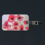 Red Poppy Flower Floral Watercolor Luggage Tag<br><div class="desc">Red Poppy Flower Floral Watercolor Luggage Tag.  A glorious floral luggage tag design. Designed from my original watercolor paintings,  that I painted from my own flower garden.</div>