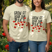 Red Poppy Flower Grow At Your Own Pace Floral Art