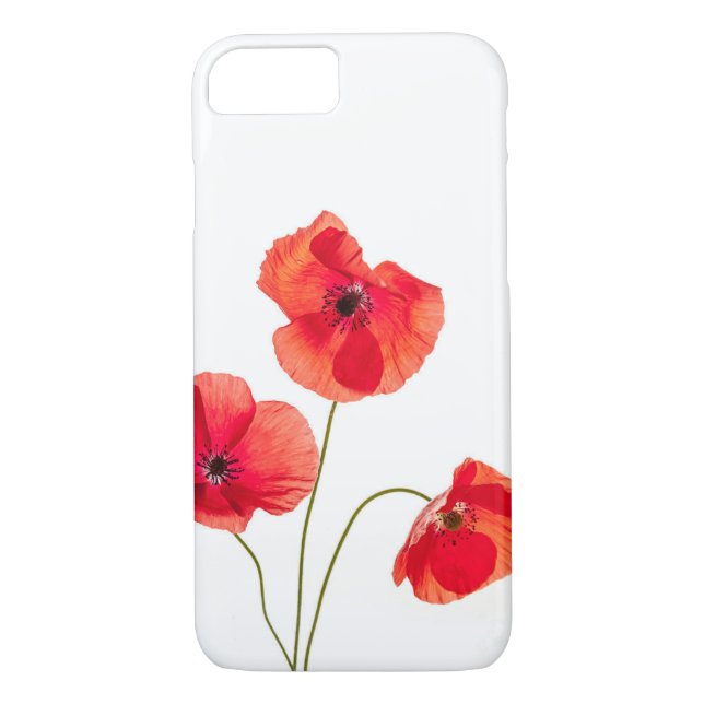 Red Poppy Flower Iphone 7 Case (Back)