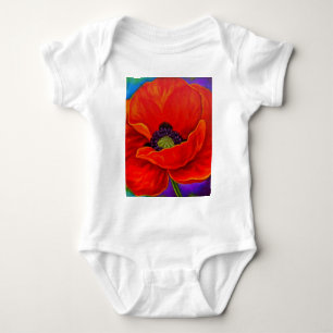 Red Poppy Flower Painting - Multi Baby Bodysuit