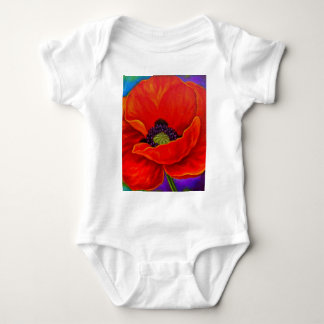 Red Poppy Flower Painting - Multi Baby Bodysuit