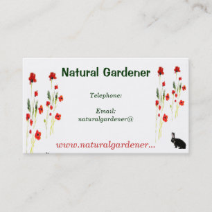 Red Poppy Flowers Business Card