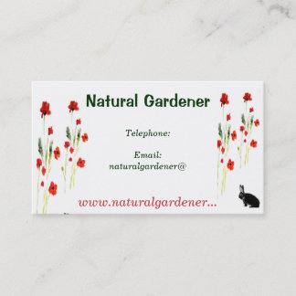 Red Poppy Flowers Business Card