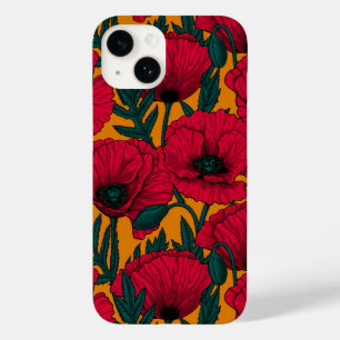 Red poppy garden Case-Mate iPhone 14 case