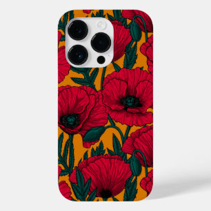 Red poppy garden Case-Mate iPhone 14 pro case