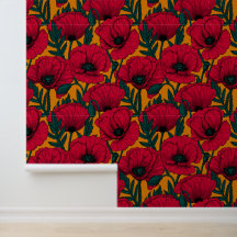 Red poppy garden