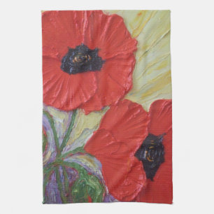Red Poppy Hand Towel