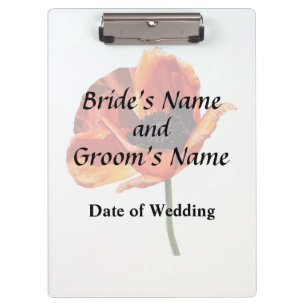 Red Poppy in Sunshine Wedding Products Clipboard