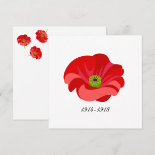Red poppy invitation