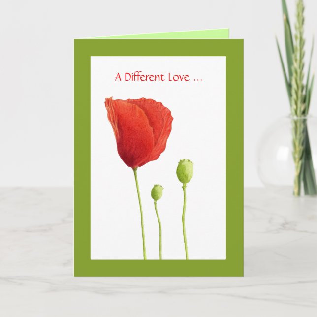 Red Poppy Love Card (Front)