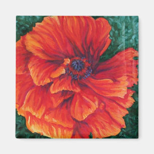 Red Poppy Magnet
